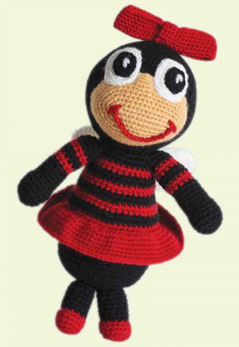 Amigurumi Crochet Red Bee (Kırmızı Arı) Free Pattern Yapılışı