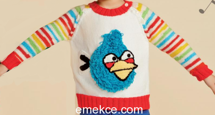 Angry Birds Erkek Çocuk Kazak Yapılışı