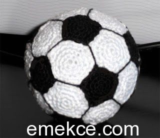 Amigurumi Crochet Fotball (Futbol) Topu Free Pattern Yapılışı