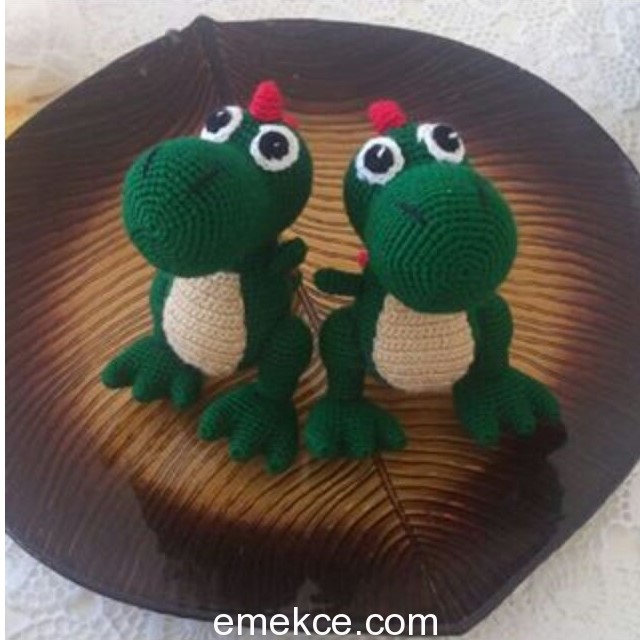 Amigurumi Crochet T-Rex Dinozor Oyuncak Pattern Yapımı