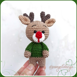 Amigurumi Crochet Little Reindeer Free English Pattern