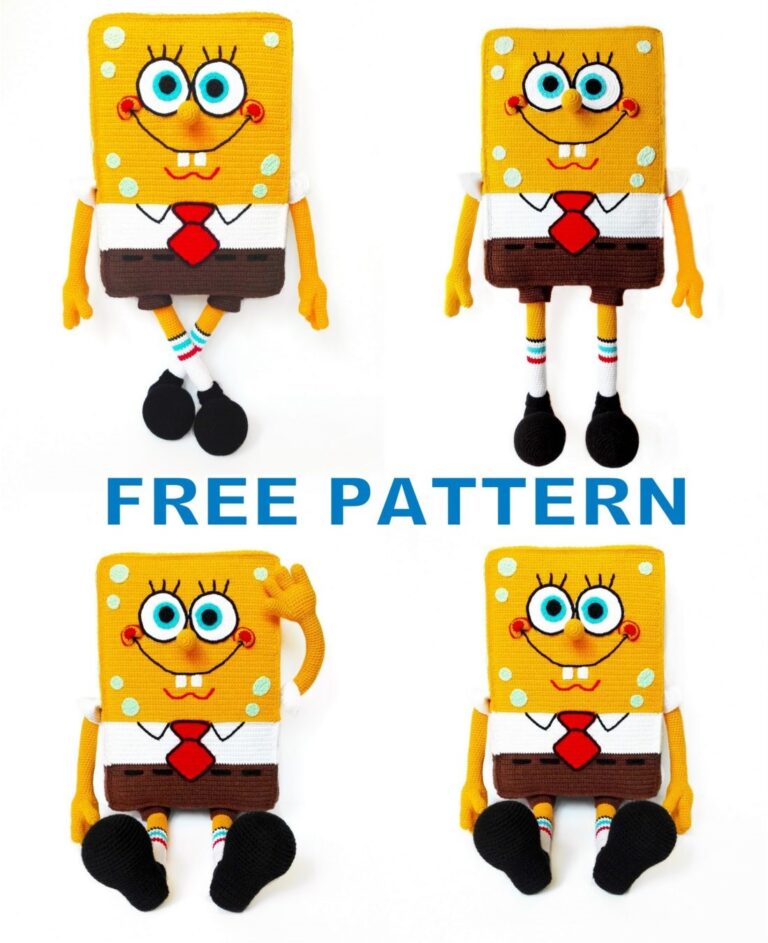 Sponge Bob Amigurumi Free Pattern