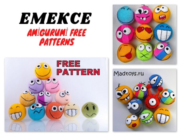 Amigurumi Emojis Free Crochet Pattern