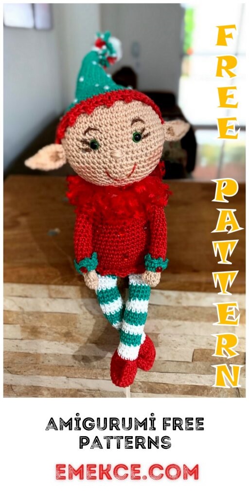 Christmas Elf Amigurumi Free Crochet Pattern