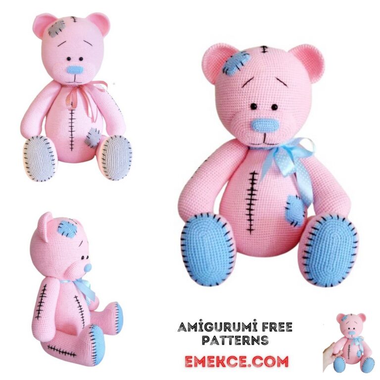 Amigurumi Pink Teddy Bear Free Pattern