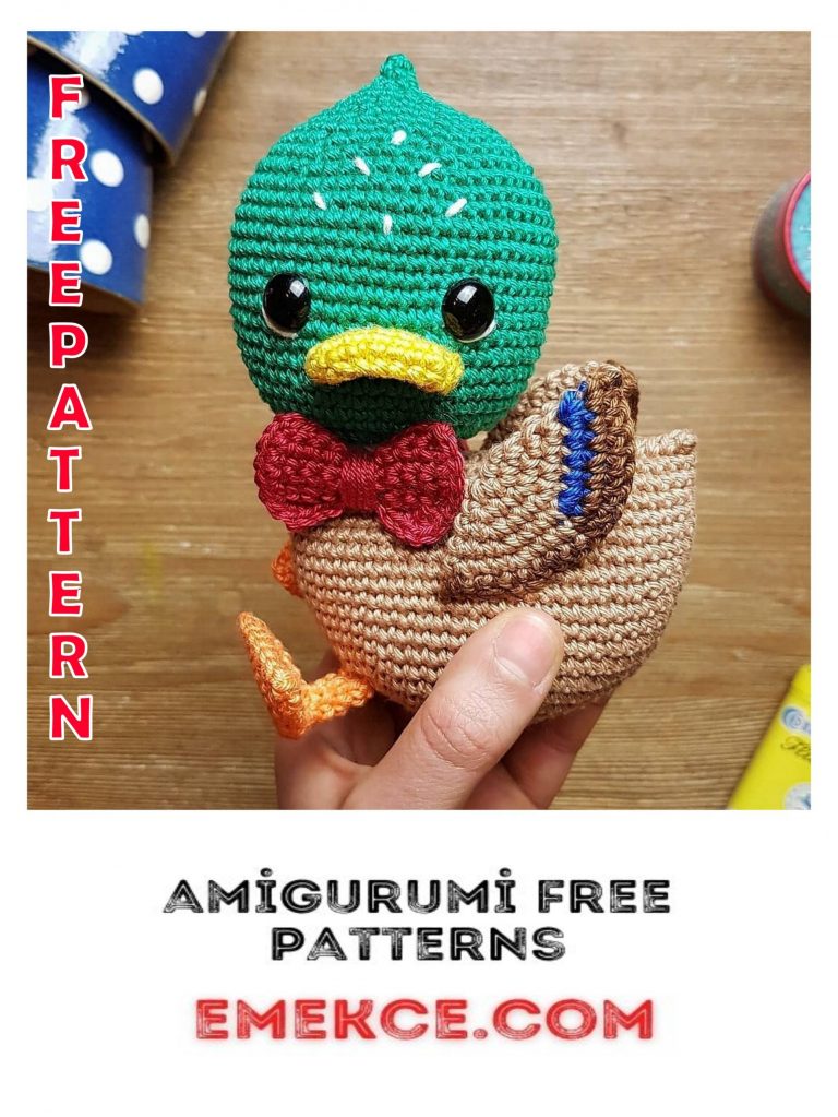 Amigurumi Green Headed Duck Free Crochet Pattern