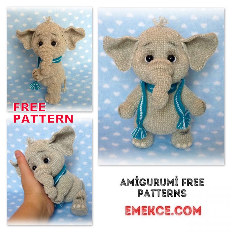 Amigurumi Little Cute Elephant Free Crochet Pattern