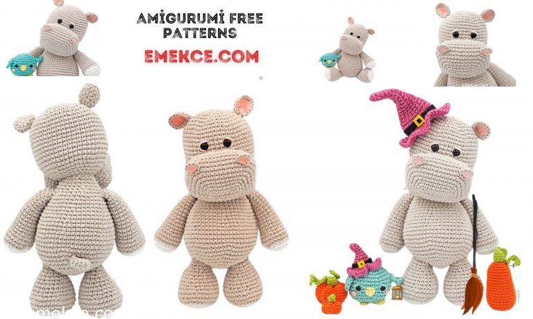 Cute Hippopotamus Amigurumi Free Crochet Pattern