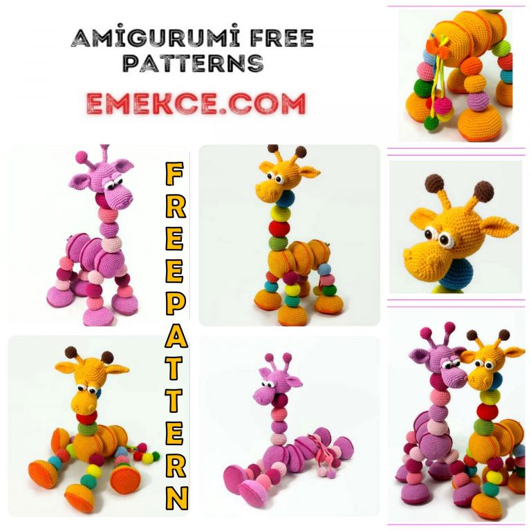 Amigurumi Rainbow Giraffe Free Crochet Pattern