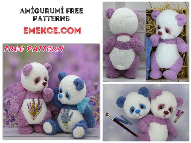 Plush Panda Knitting Amigurumi Free Pattern