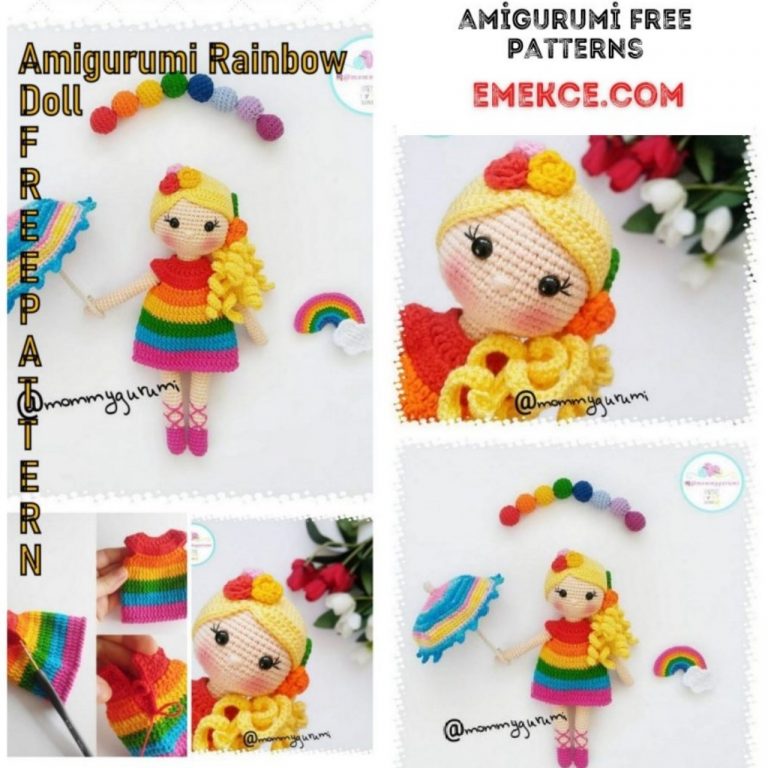 Amigurumi Rainbow Doll Free Crochet Pattern