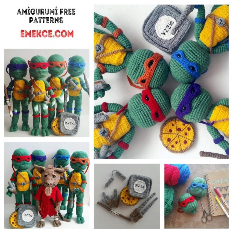 Amigurumi Ninja Turtles Free Pattern