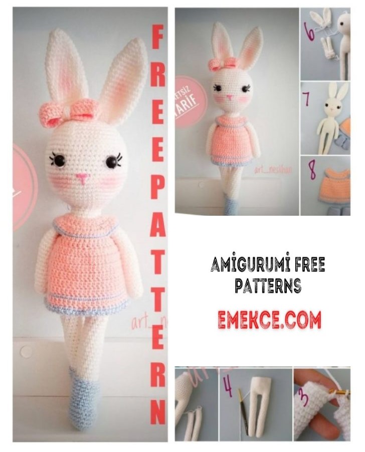 Amigurumi Bunny Girl Free Crochet Pattern