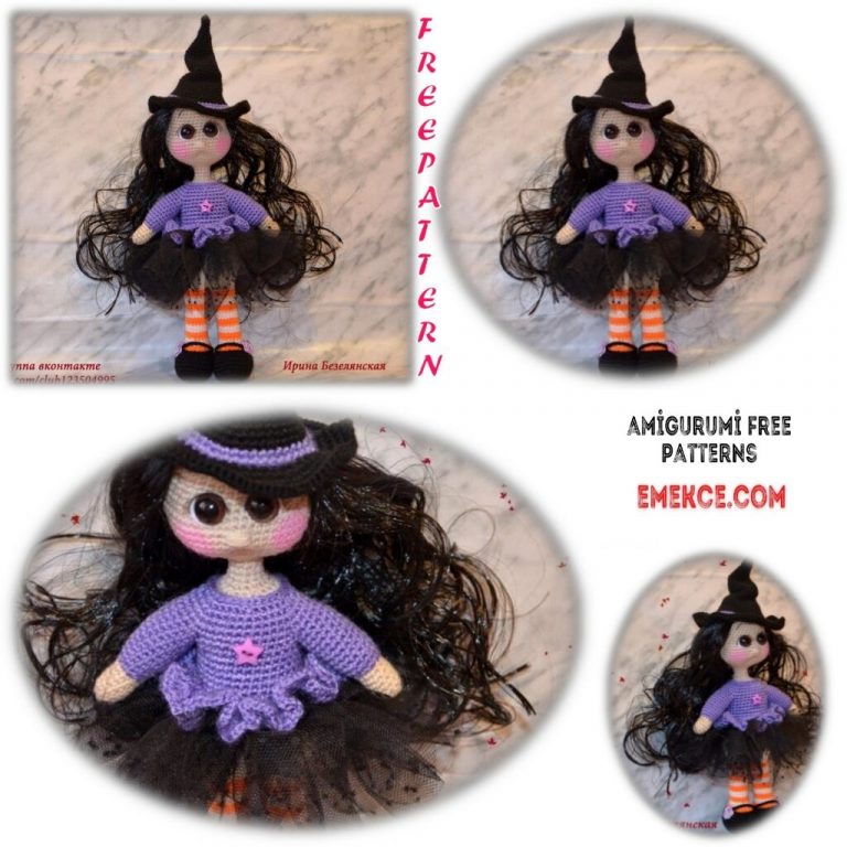 Doll Sweet Witch Amigurumi Free Pattern