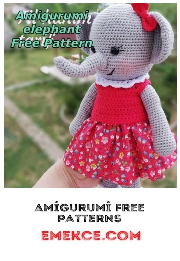 Amigurumi Female Elephant Free Crochet Pattern