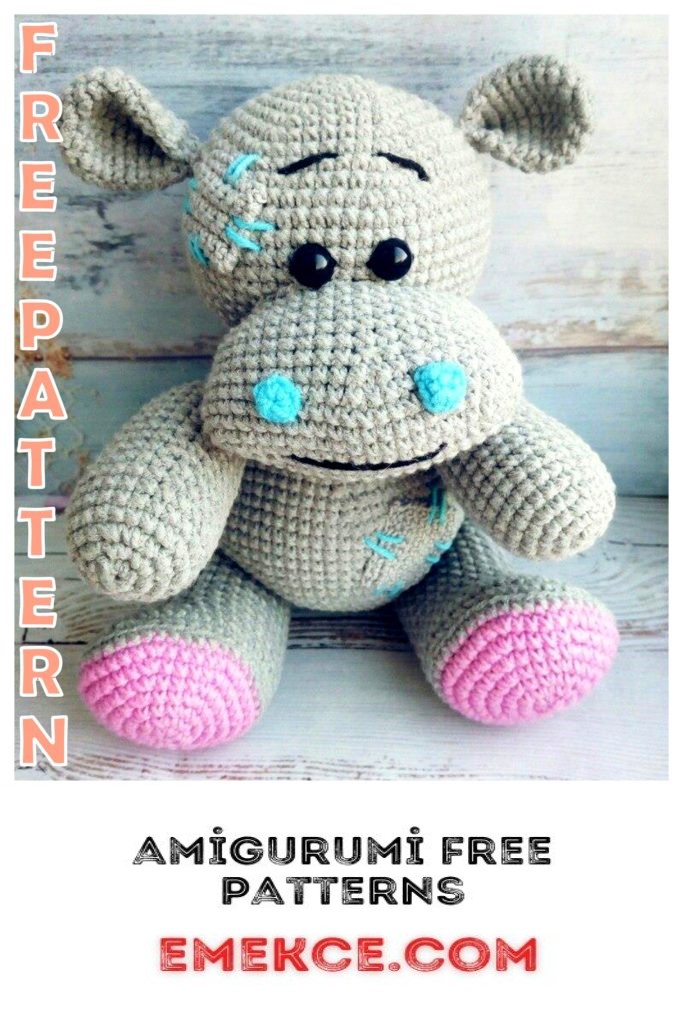 Amigurumi Cute Baby Hippo Free Crochet Pattern