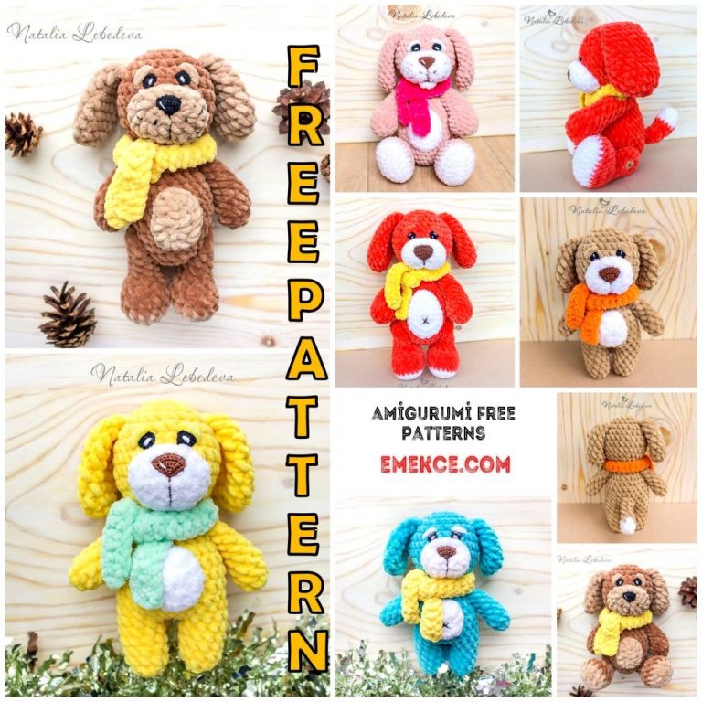 Amigurumi Velvet Weft Dog Free Crochet Pattern