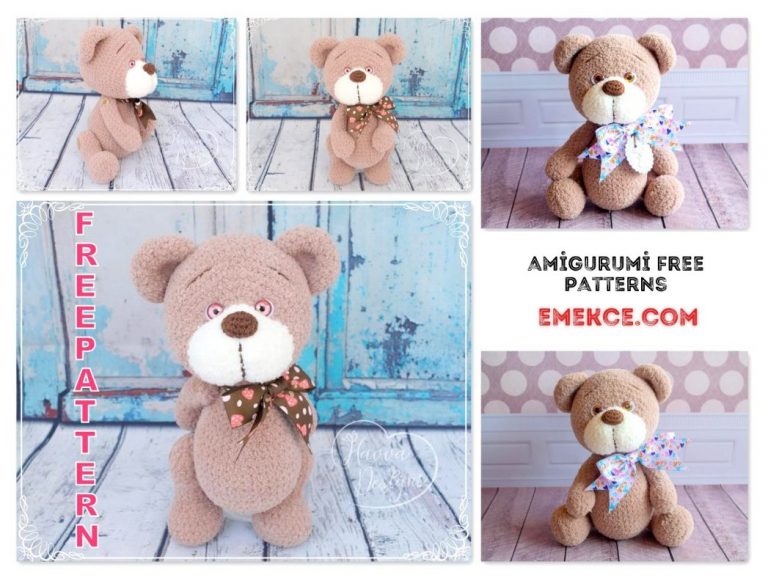 Amigurumi Brown Teddy Bear Free Crochet Pattern