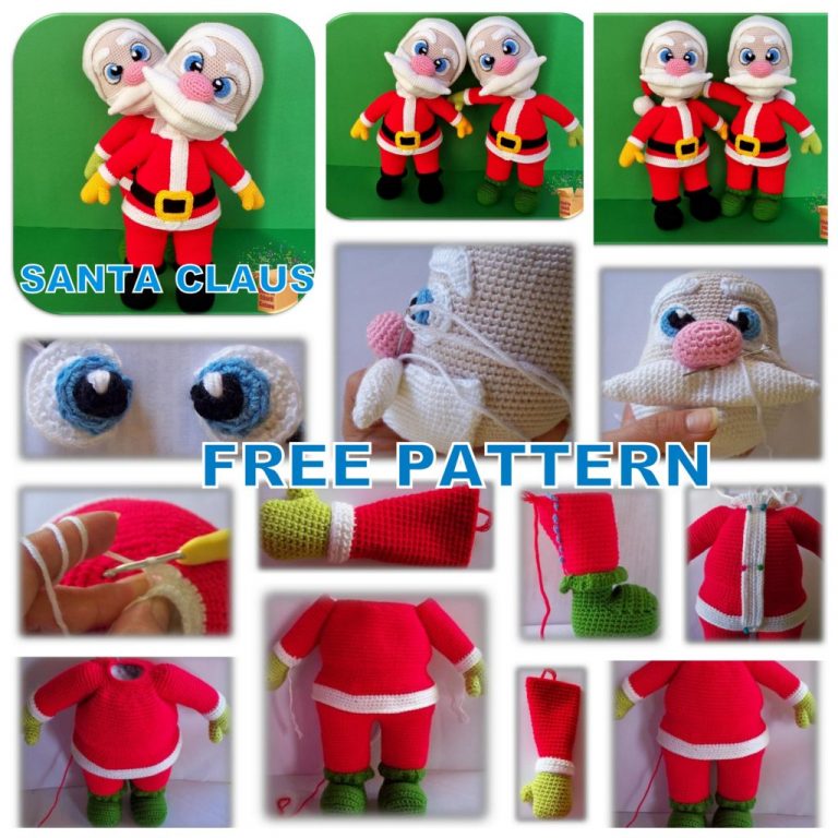 Amigurumi Happy Christmas Santa Claus Free Pattern