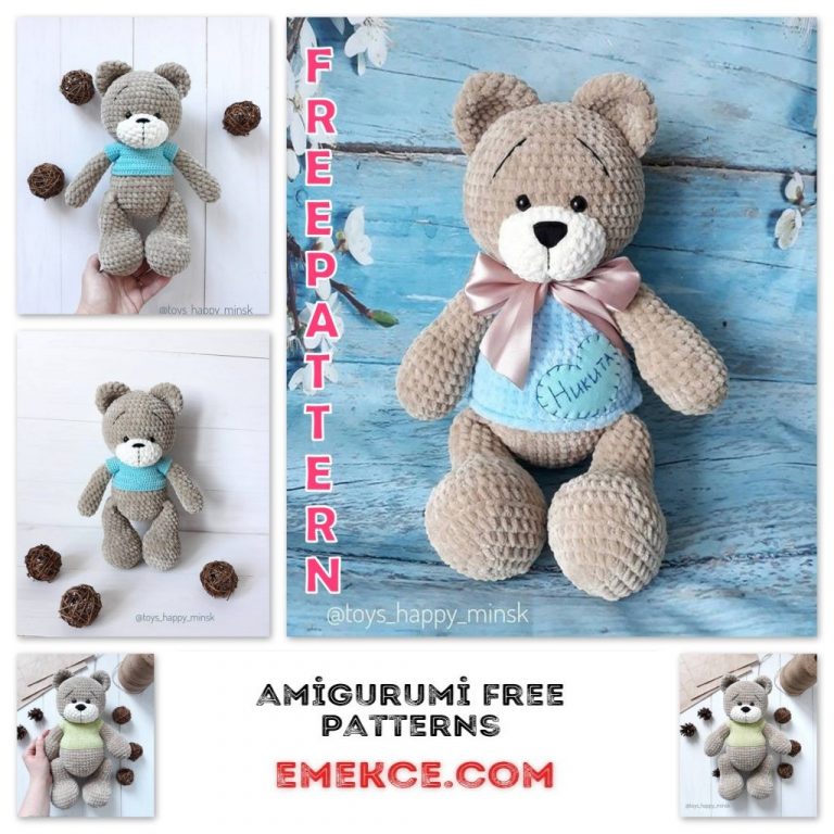 Amigurumi Teddy Bear Free Crochet Pattern With Velvet Rope