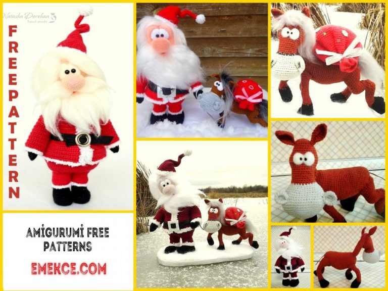 Amigurumi Santa Claus And Horse Free Crochet Pattern