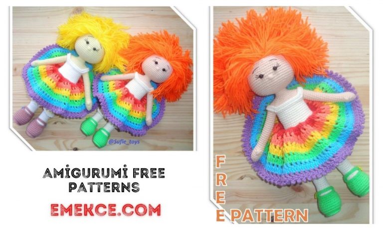 Amigurumi Rainbow Girl Free Crochet Pattern