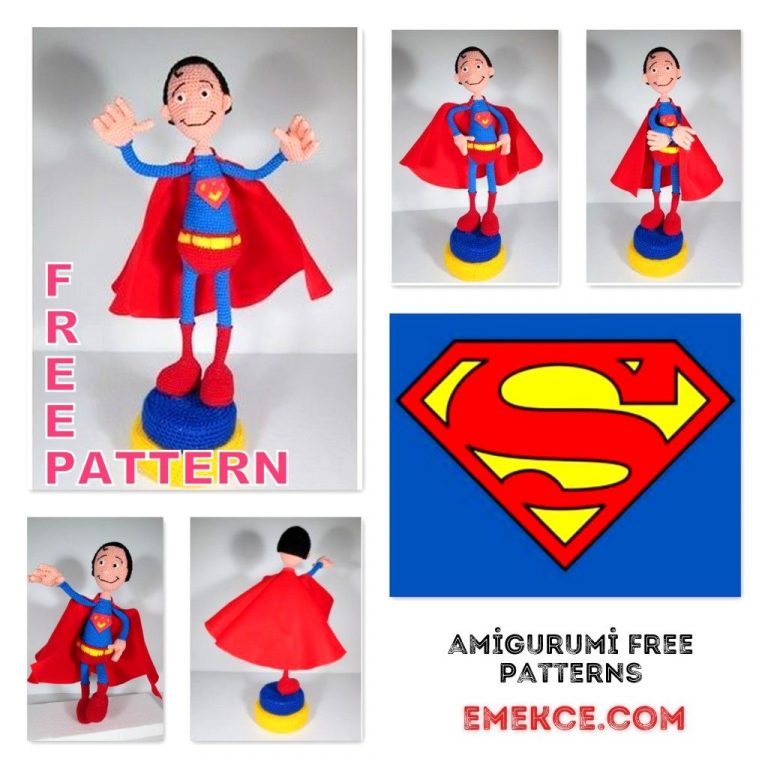 Superman Amigurumi Free Crochet Pattern