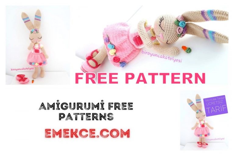 Purple Ear Bunny Amigurumi Free Crochet Pattern