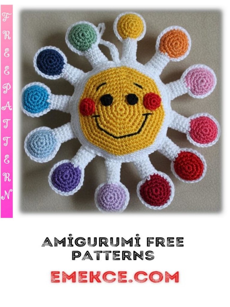 Amigurumi Rattle Sun Free Crochet Pattern