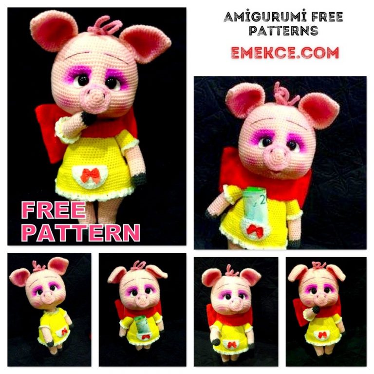 Amigurumi Cute Piggy Free Crochet Pattern