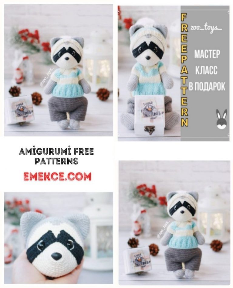 Amigurumi Raccoon Free Crochet Pattern