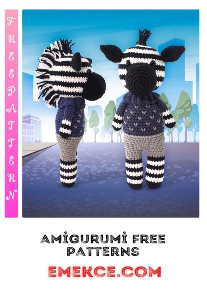 Amigurumi Cute Zebra Free Crochet Pattern