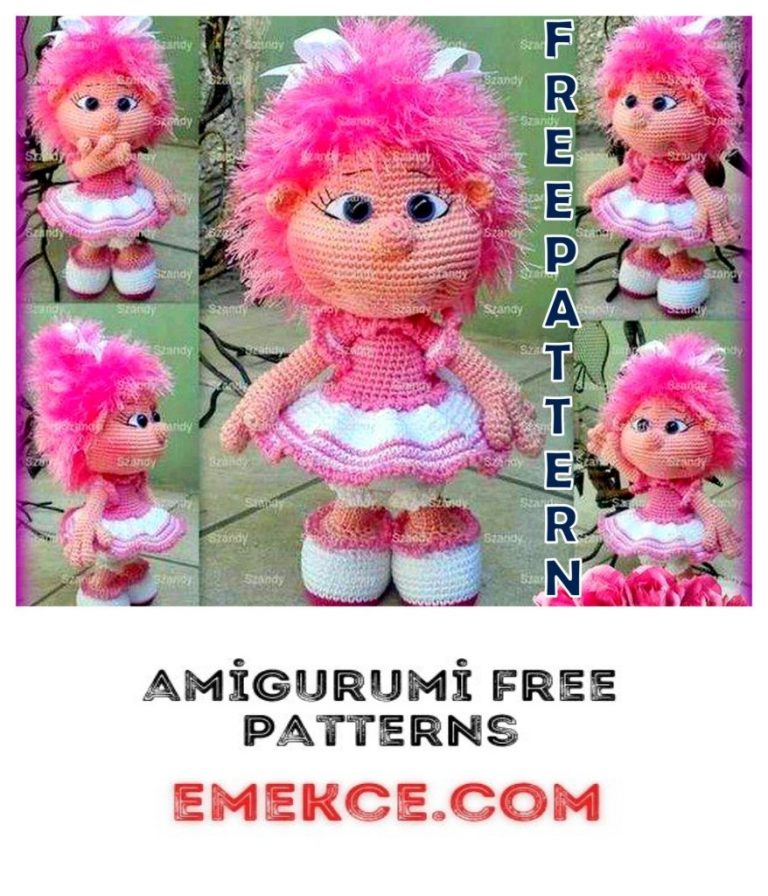 Amigurumi Pink Elf Sandy Doll Free Crochet Pattern
