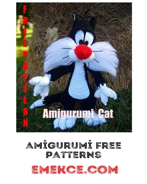 Amigurumi Cat Sylvester Free Crochet Pattern
