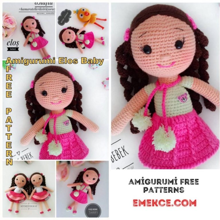 Elos Baby Doll Amigurumi Crochet Free English Pattern