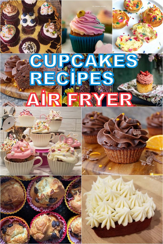 Air Fryer Cupcakes - Supergolden Bakes