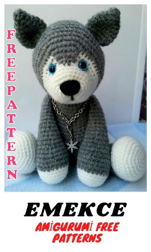 Amigurumi Dog Husky Free Crochet Pattern