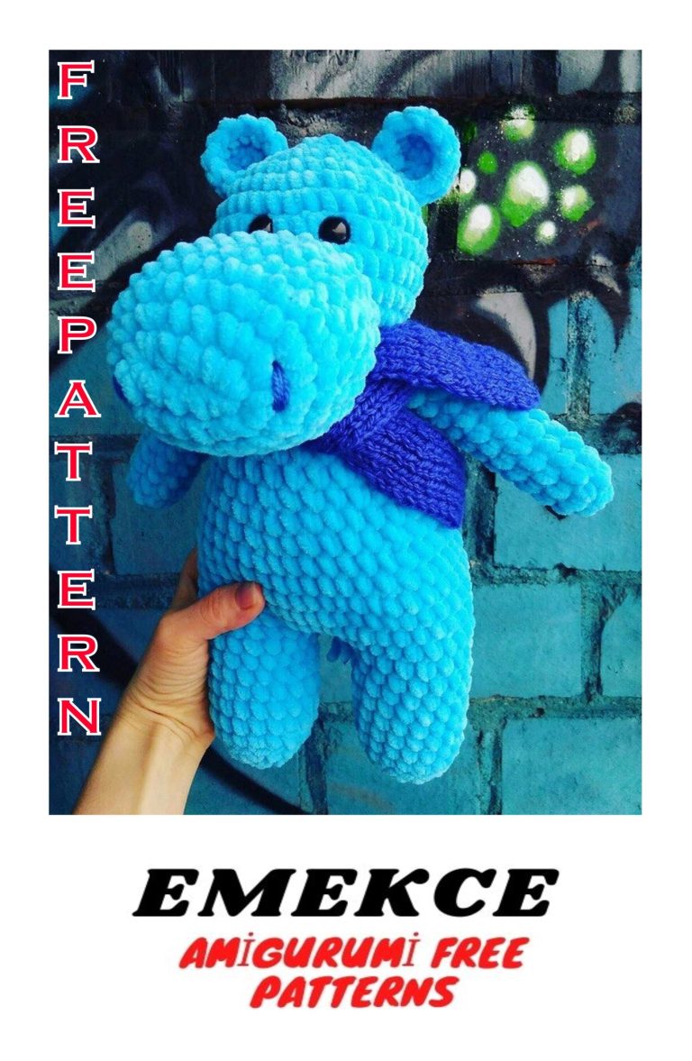 Amigurumi Velvet with Rope Hippo Free Crochet Pattern