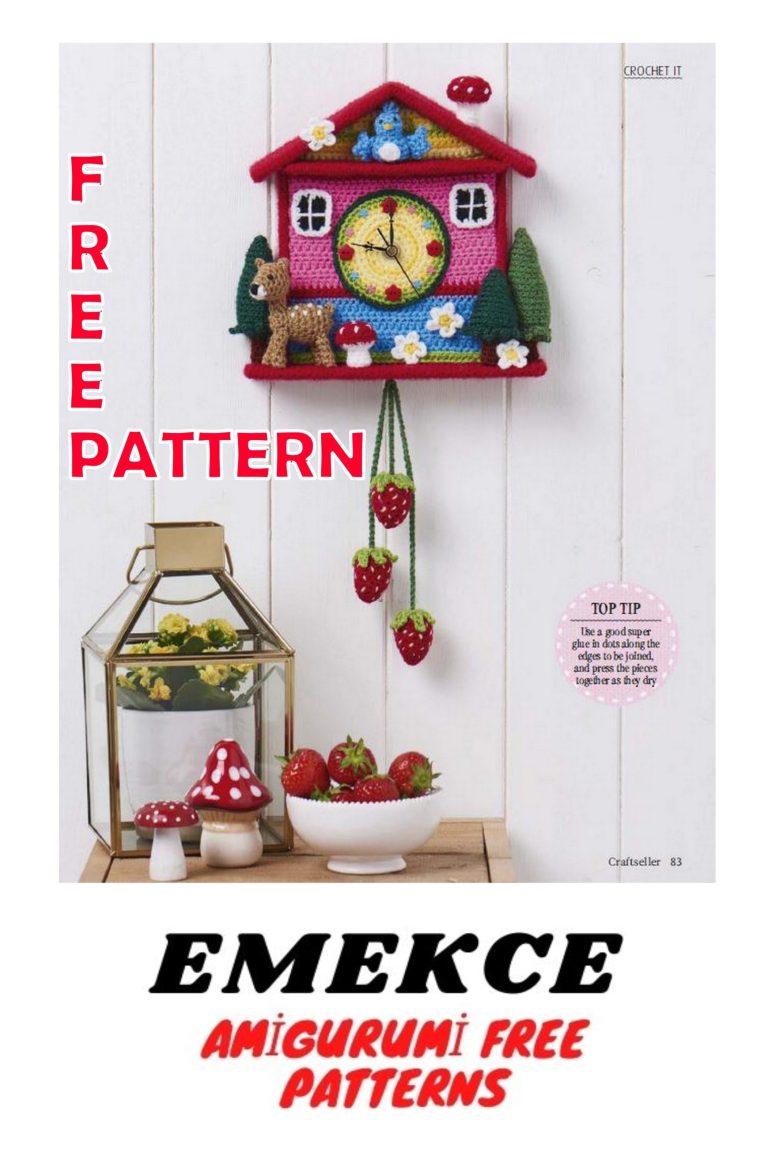 Amigurumi Wall Clock Free Crochet Pattern