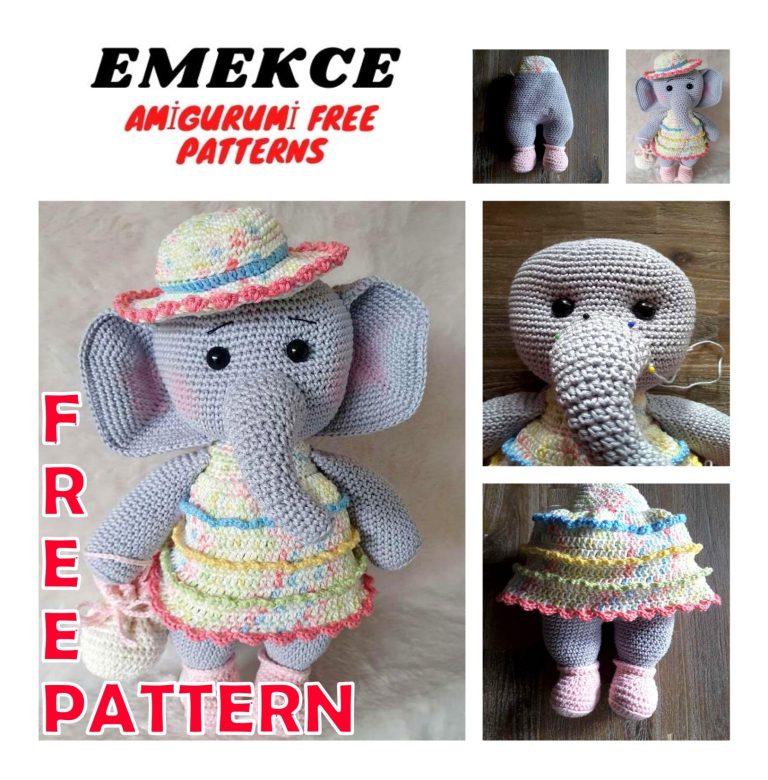 Amigurumi Cute Girl Elephant Free Crochet Pattern