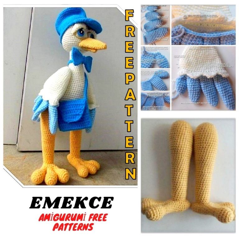 Amigurumi Postman Stork Free Crochet Pattern