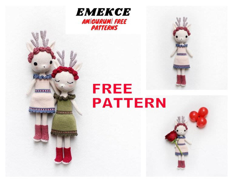 Amigurumi Cute Deer Girl Free Crochet Pattern