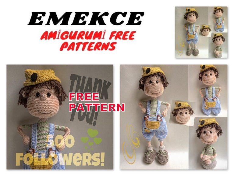 Free Crochet Pattern for Amigurumi Doll Jumpsuit with Pants