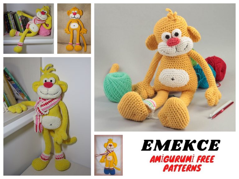 Amigurumi Velvet Cute Monkey Free Crochet Pattern