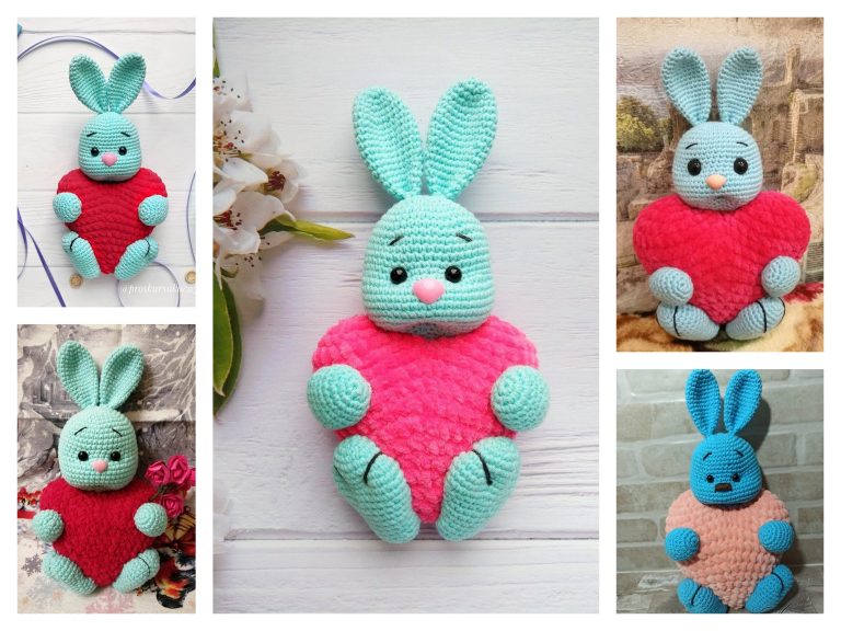 Amigurumi Valentine's Bunny Free Crochet Pattern
