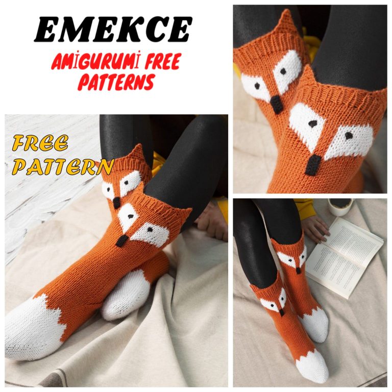 Fox Socks Pattern Free Knitting Tutorial
