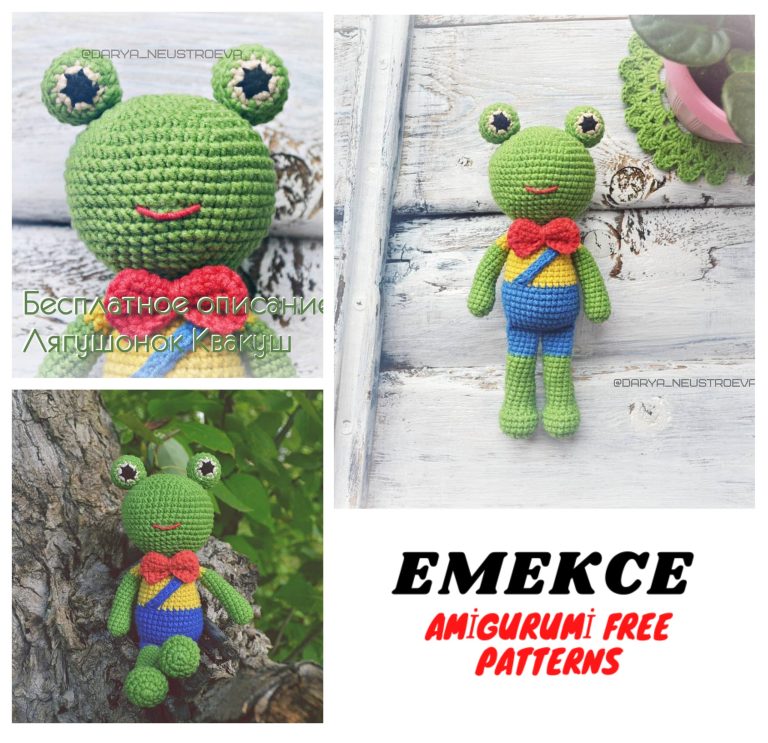 Free Crochet Pattern: Amigurumi Bow Tie Frog – Craft Your Own Charming Croakster