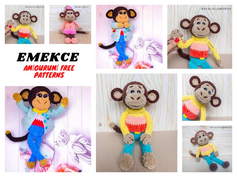 Amigurumi Velvet Rainbow Monkey Free Crochet Pattern: Craft Your Own Colorful Cuddly Companion!