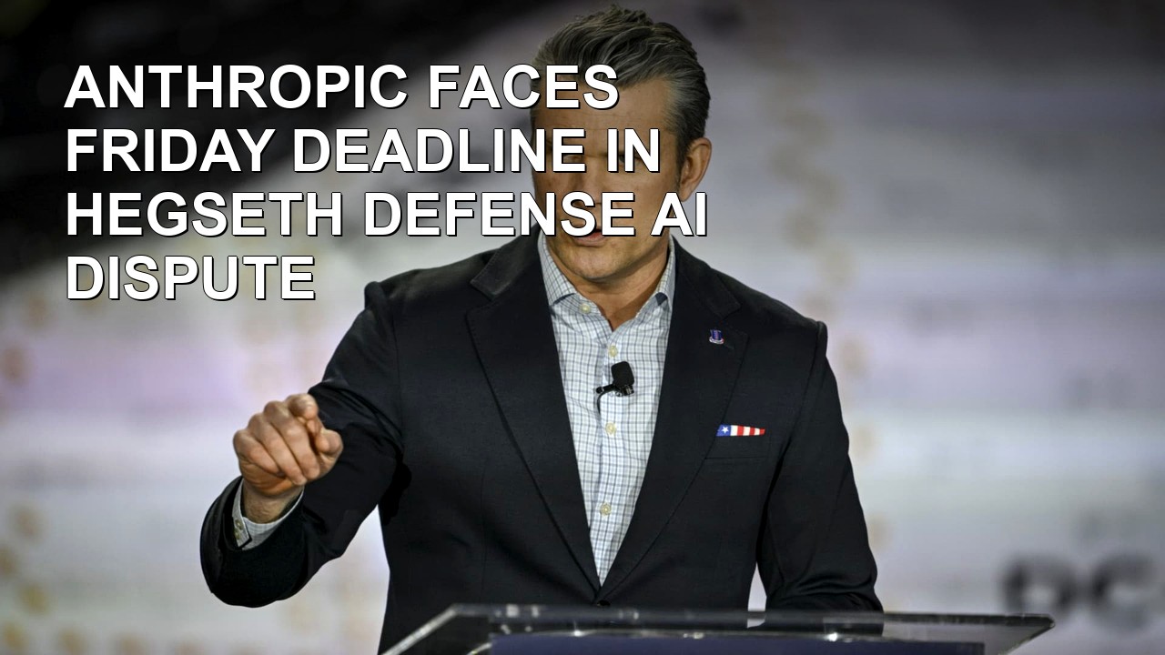 Anthropic Faces Friday Deadline In Hegseth Defense AI Dispute