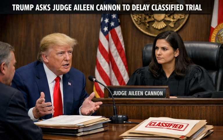 Trump Asks Judge Aileen Cannon To Delay Classified Trial